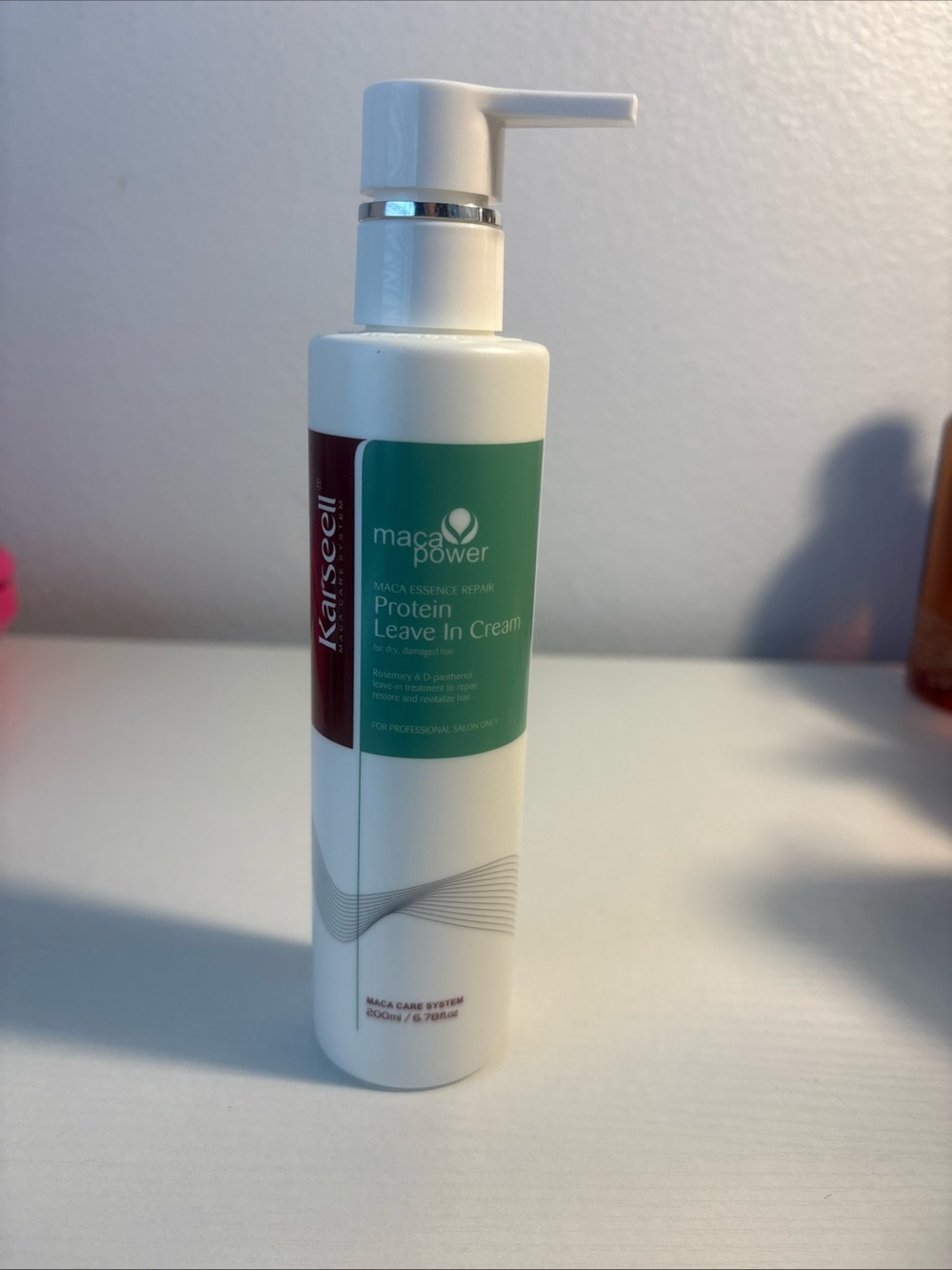 Karseell - Protein Leave In Cream -  Dry, Damaged Hair 6.78 oz. Maca Power. 
New